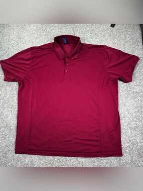 Premier Men 3XL Polo Shirt Maroon Burgundy Polyester Short Sleeve Athletic Golf